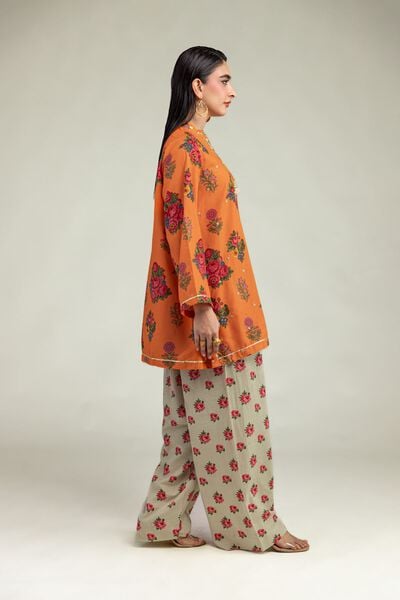 Embroidered | Raw Silk | Floral Silk Shalwar | GBP 20.00