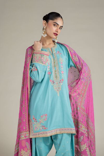 Embroidered | Raw Silk | Kurta | GBP 55.00
