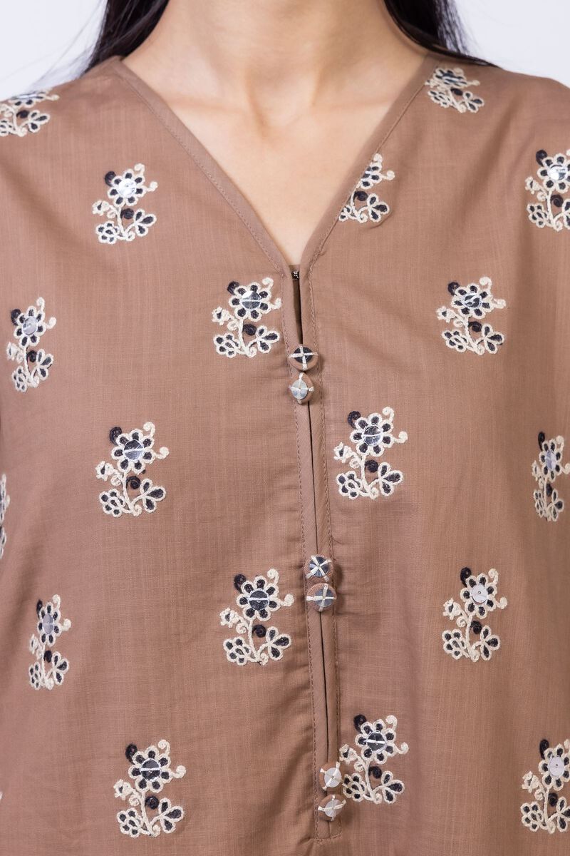 Embroidered | Crosshatch Poplin | Kurta | GBP 17.50
