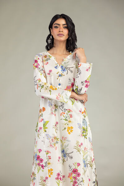 Embroidered | Cambric | Floral Longline Kurta | GBP 14.00