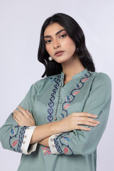 Embroidered | Crosshatch Poplin | Kurta | GBP 30.00
