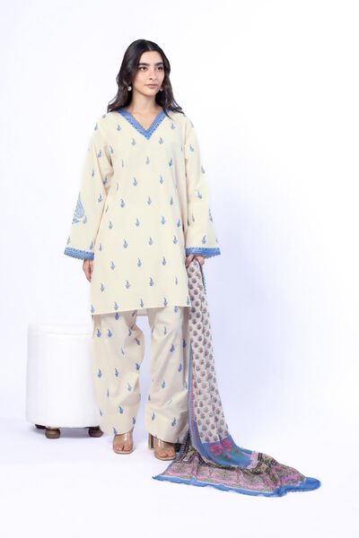 Embroidered | Cotton Dobby | Fabrics 3 Piece | GBP 40.00