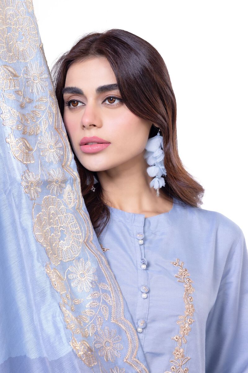 Embroidered | Cotton Net | Dupatta | GBP 9.00
