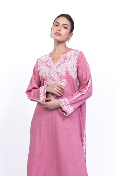 Embroidered | Cotton Dobby | Floral Embroidered Kurta | GBP 35.00