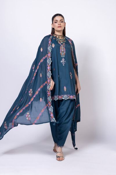 Embroidered | Light Oak Silk | Dupatta | GBP 25.00