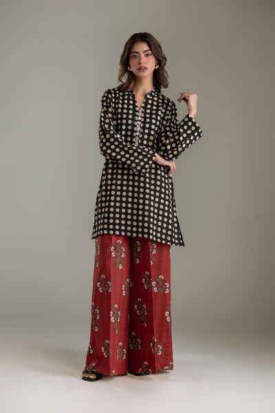 Printed | Light Khaddar | Red Khaddar Pants | GBP 25.00