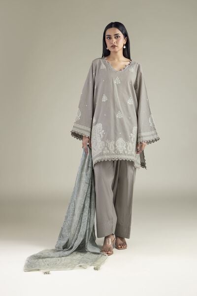 Embroidered | Cambric | Fabrics 3 Piece | GBP 40.00