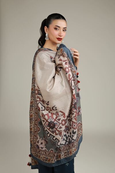 Embroidered | Polyester Silk | Tribal Draped Dupatta | GBP 20.00