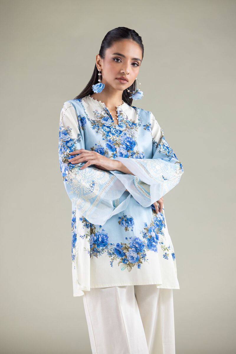 Embroidered | Cambric | Floral Flared Kurta | GBP 30.00