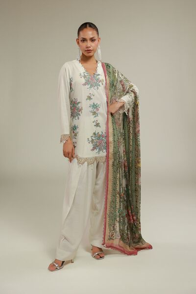Embroidered | Raw Silk | Farshi Shalwar | GBP 20.00