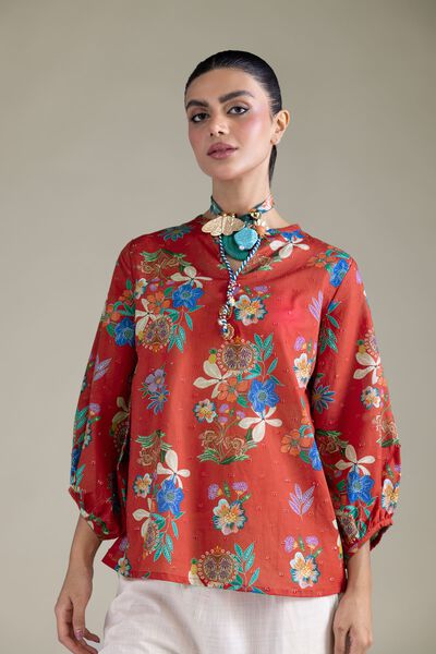 Embroidered | Cambric | Short Cambric Blouse | GBP 25.00