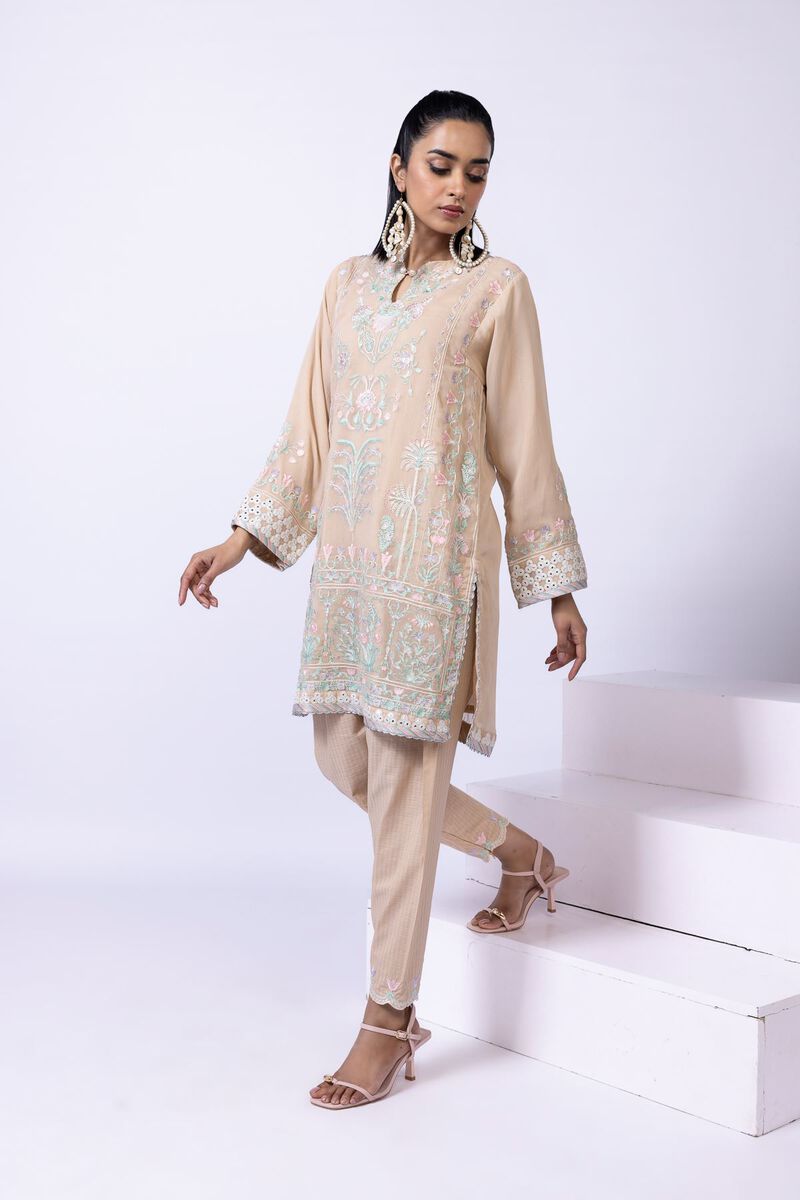 Embroidered | Polyester Crinkle Chiffon | Kurta | GBP 50.00