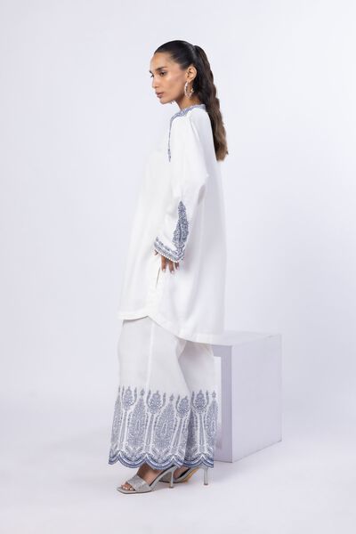Embroidered | Russian Raw Silk | Pants | GBP 30.00