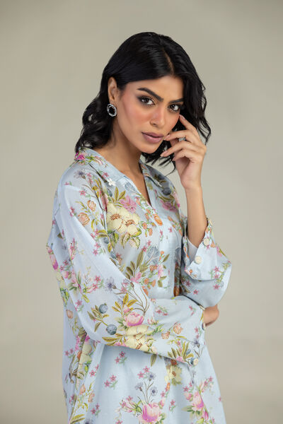 Embroidered | Cambric | Short V-Neck Kurta | GBP 21.00