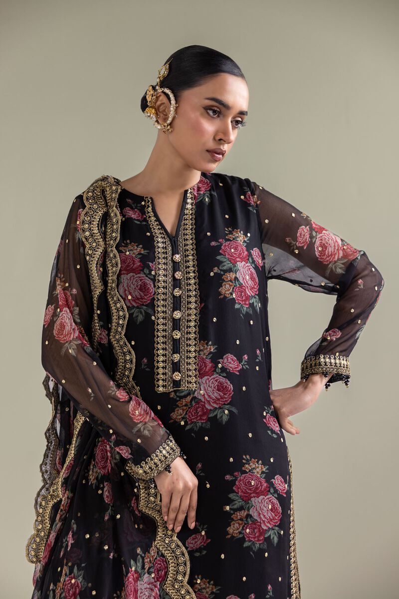 Embroidered | Chiffon | Floral 3-Piece Set | null