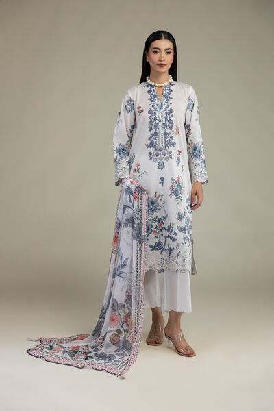Embroidered | Cambric | Fabrics 3 Piece | GBP 50.00