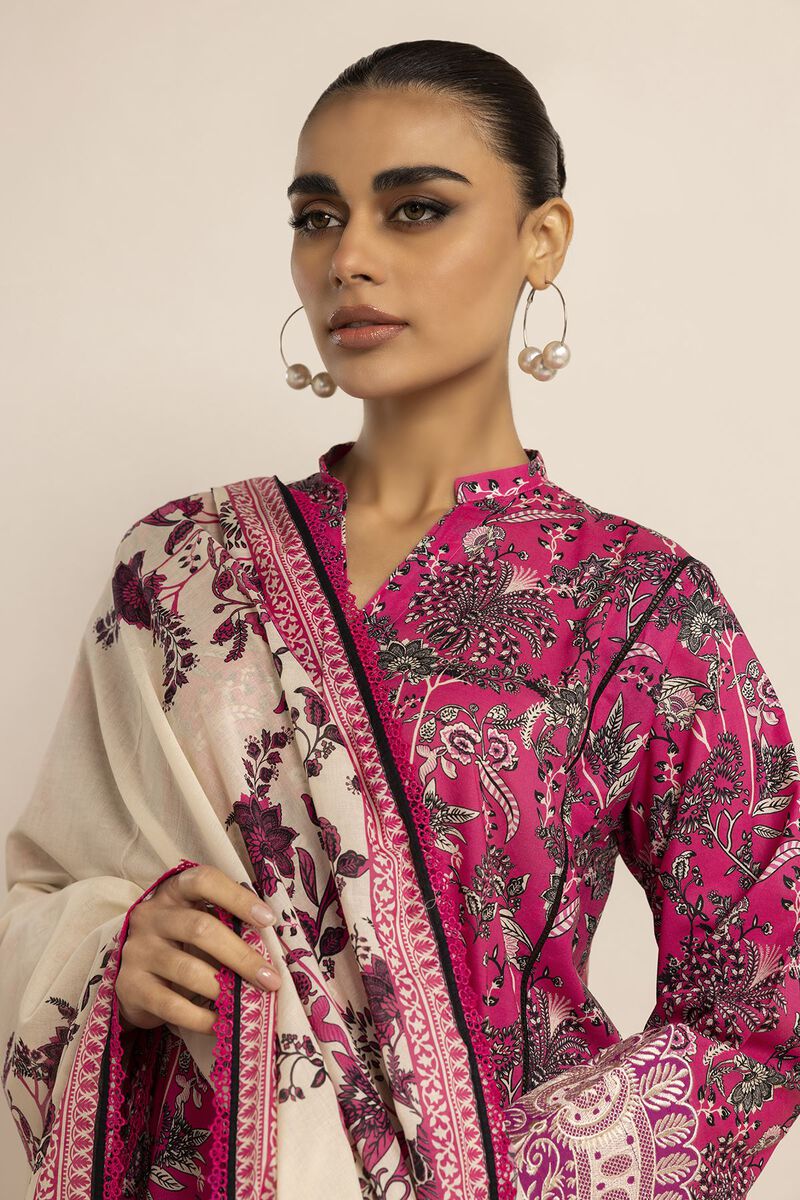Embroidered | Cambric | Fabrics 3 Piece | null