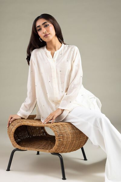 Embroidered | Raw Silk | Shirt | GBP 9.00
