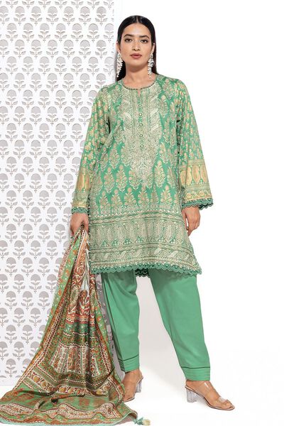 Embroidered | Cotton Satin | Tailored 3 Piece | GBP 35.00