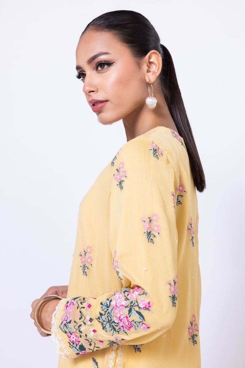 Embroidered | Polyester Crinkle Chiffon | Kurta | GBP 24.00