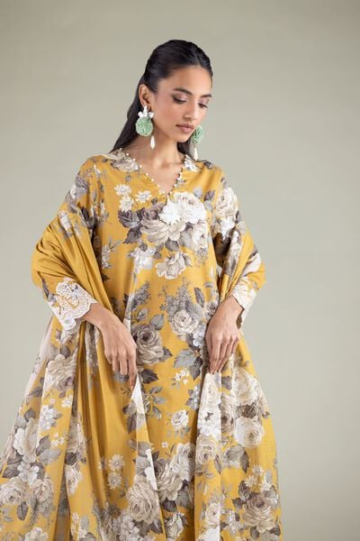 Embroidered | Lawn | Floral Draped Dupatta | GBP 20.00