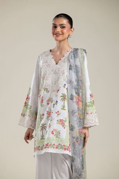 Embroidered | Cambric | Fabrics 3 Piece | GBP 40.00