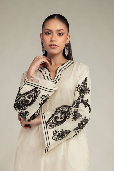 Embroidered | Cotton Dobby | Floral Cotton Kurta | GBP 30.00