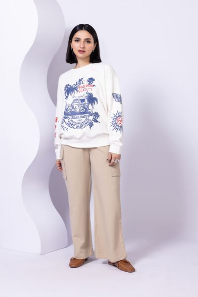 Printed | Lycra Terry | Sweatshirt | GBP 20.00