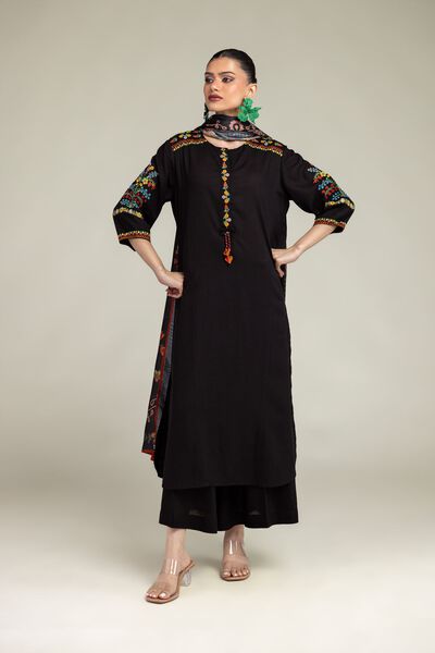 Embroidered | Raw Silk | Pants | GBP 20.00