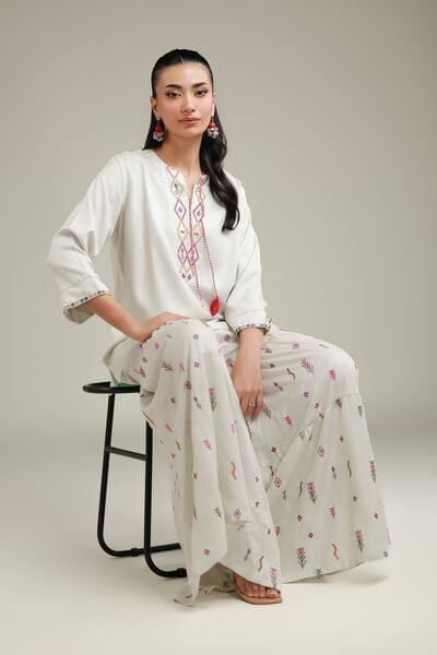 Embroidered | Viscose Crepe | Short Embroidered Tunic | GBP 25.00