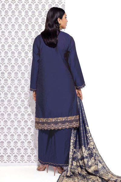 Embroidered | Dull Raw Silk | Tailored 3 Piece | GBP 40.00