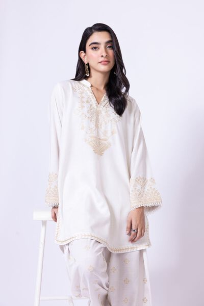 Embroidered | Dull Raw Silk | Kurta | GBP 15.00