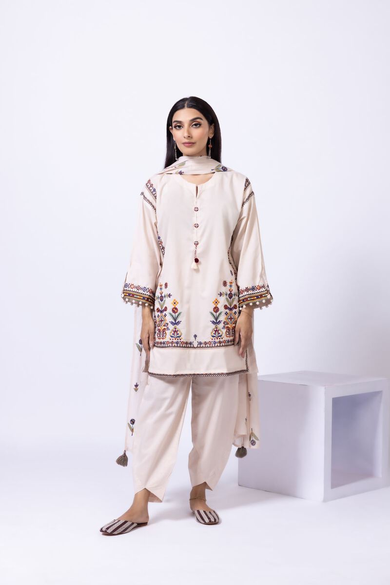 Embroidered | Cambric | Kurta | GBP 12.50