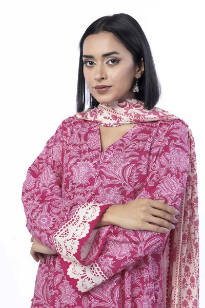 Printed | Cotton | Tailored 3 Piece | GBP 40.00