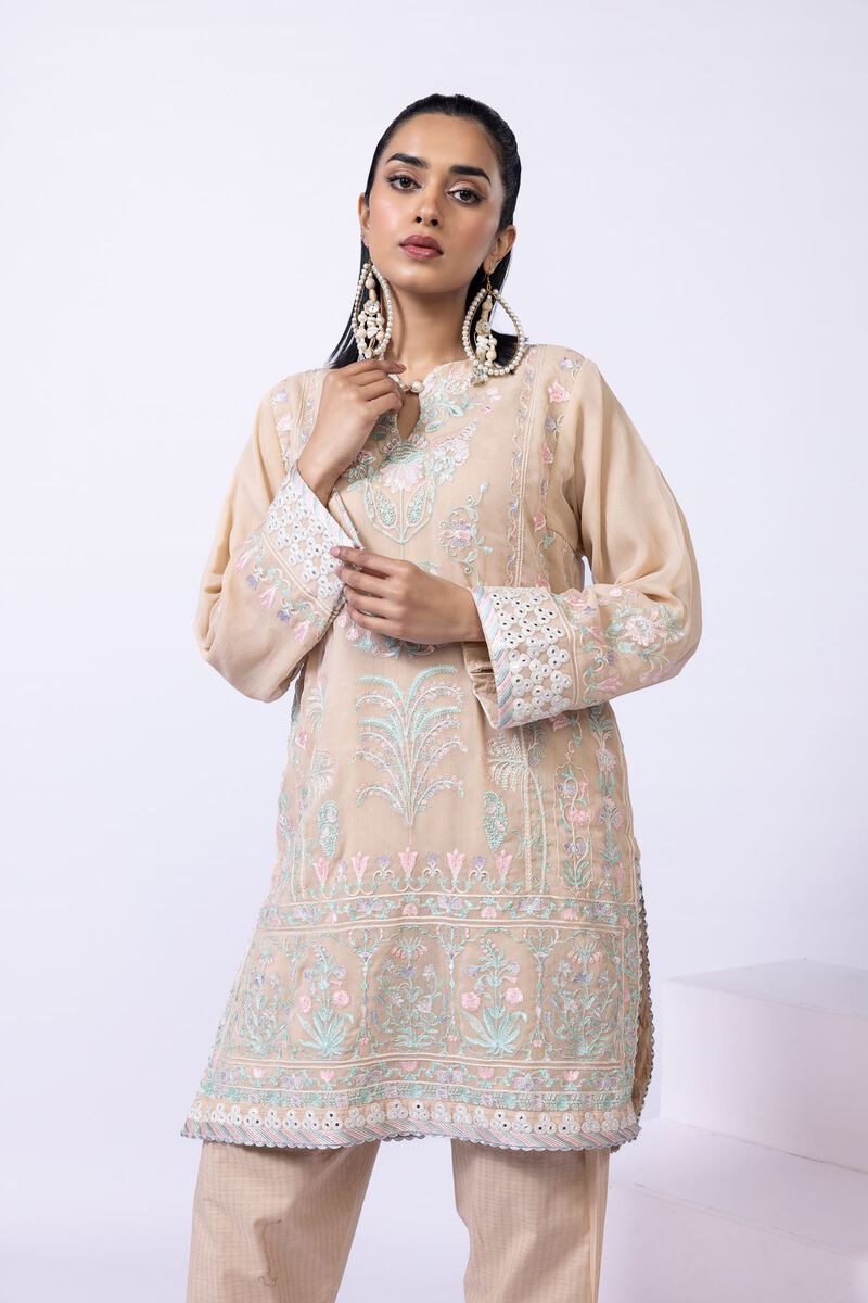 Embroidered | Polyester Crinkle Chiffon | Kurta | GBP 50.00