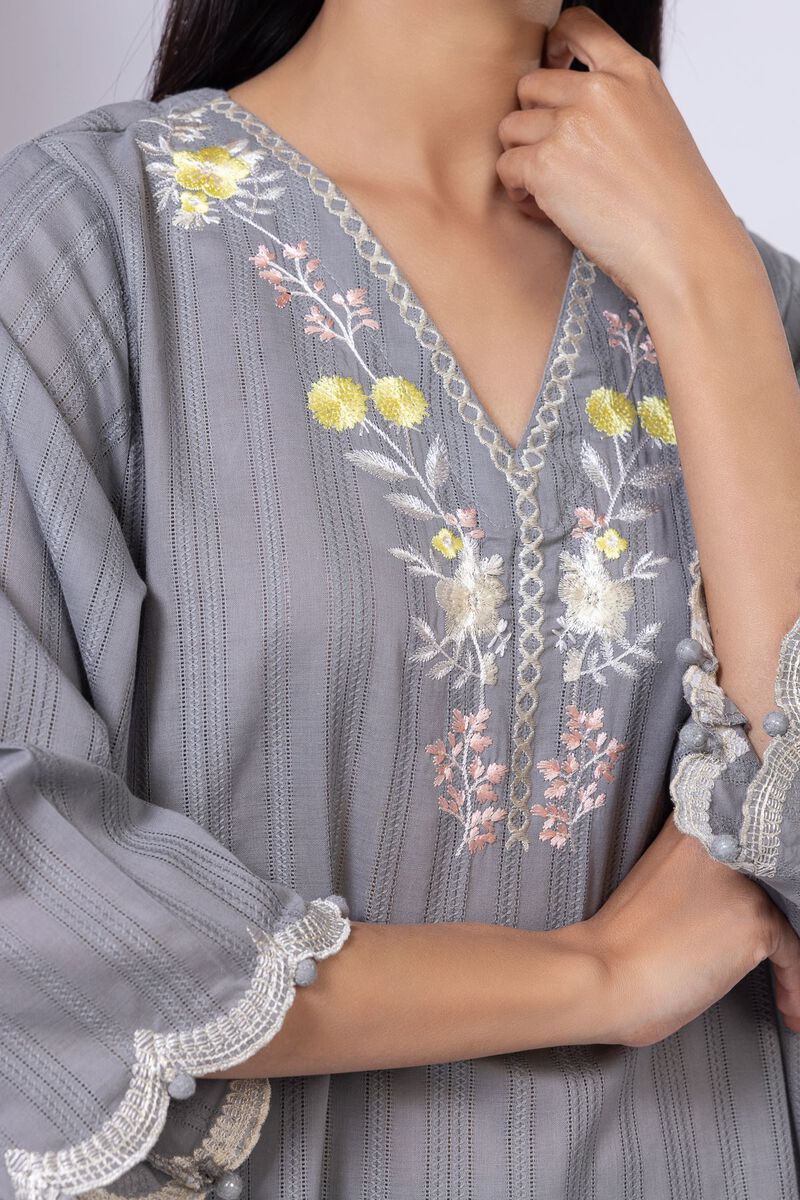 Embroidered | Leno | Kurta | GBP 12.50
