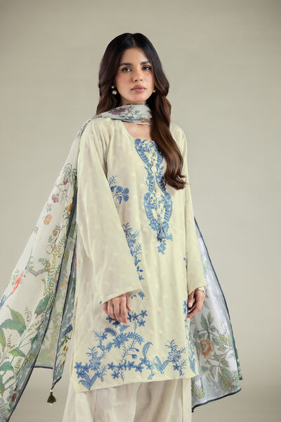 Embroidered | Broshia | Tailored Floral 3-Piece | GBP 70.00