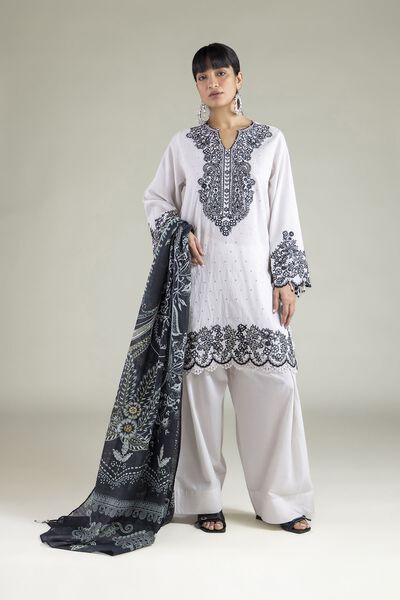 Embroidered | Cambric | Fabrics 3 Piece | GBP 40.00