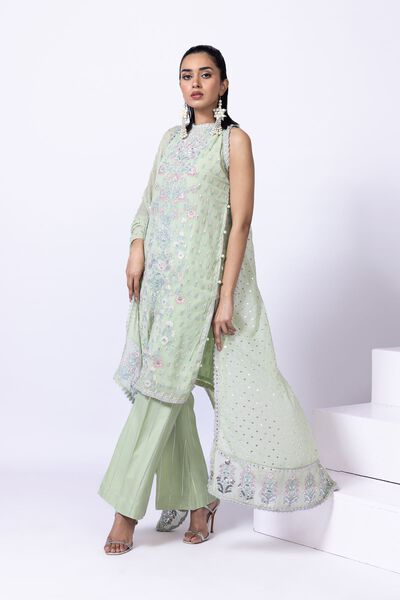 Embroidered | Viscose Oak Silk | Pants | GBP 20.00