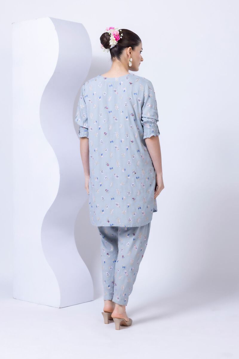 Embroidered | Crosshatch Raw Silk | Kurta | GBP 40.00