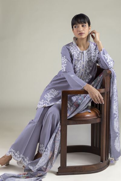 Embroidered | Cambric | Tailored Cambric 3-Piece | GBP 65.00