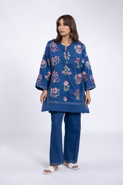 Embroidered | Crosshatch Poplin | Pants | GBP 15.00