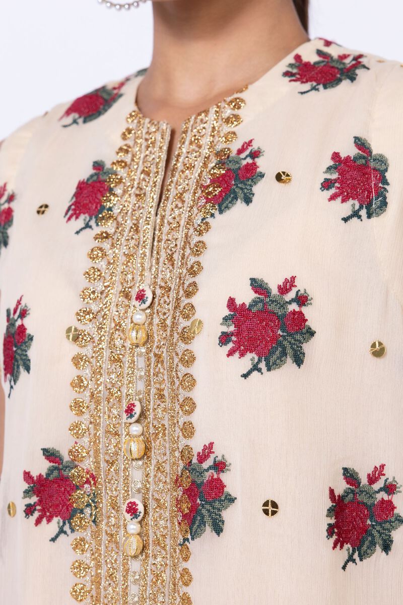 Embroidered | Polyester Crinkle Chiffon | Kurta | GBP 24.00