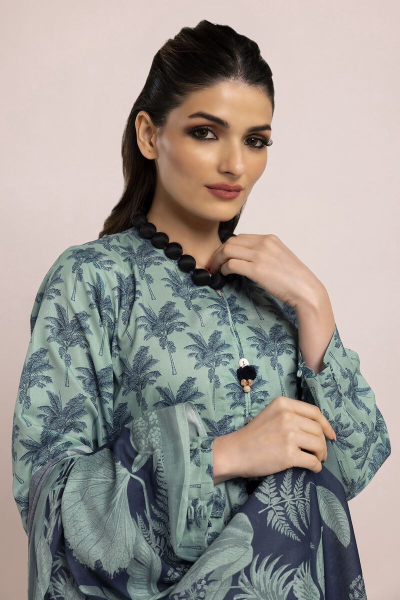 Printed | Cambric | Fabrics 3 Piece | null
