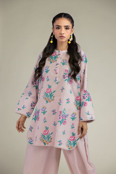 Printed | Cambric | Short Pink Kurta  | GBP 20.00