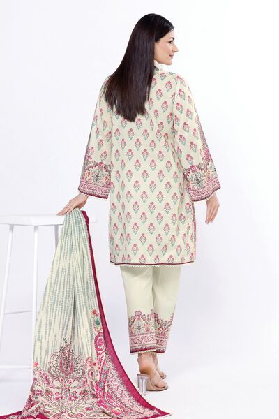 Printed | Slub Lawn | Tailored 3 Piece | GBP 25.00