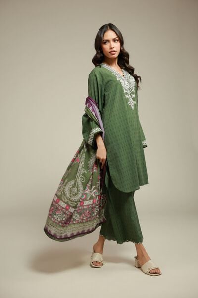 Embroidered | Dobby | 3-Piece Tailored Set | GBP 55.00