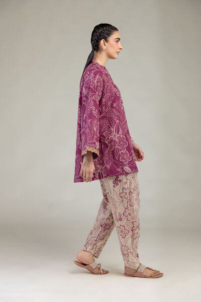 Printed | Cotton Dobby | Floral Beige Shalwar | GBP 7.50