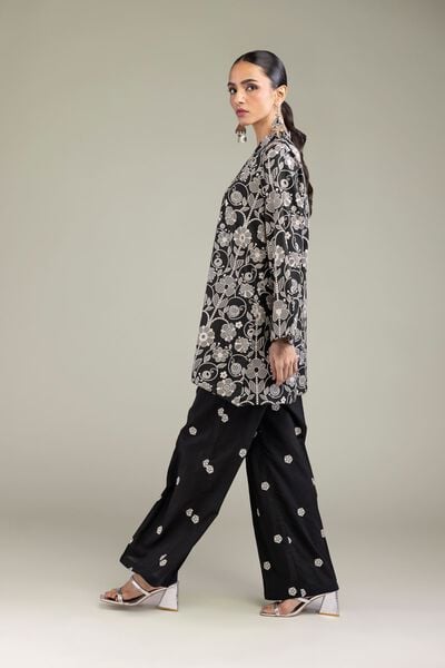 Embroidered | Cambric | Black Cambric Pants | GBP 15.00