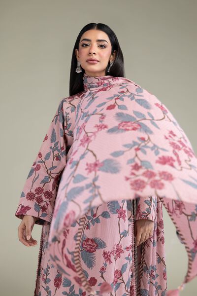 Printed | Lawn | Floral Pink Dupatta | GBP 15.00
